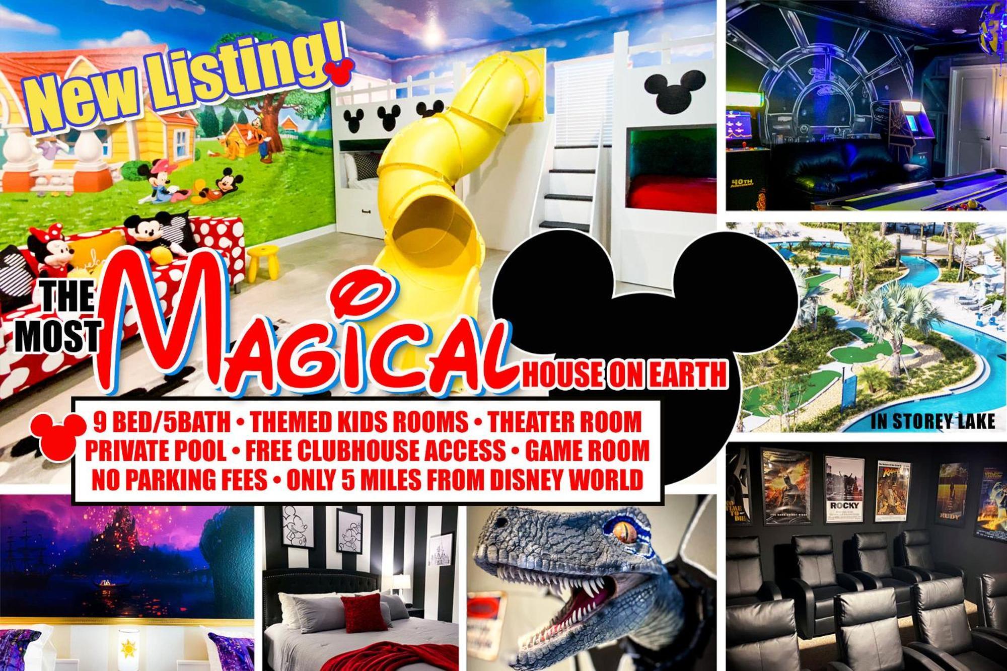 Magical Family Vacation Home Near Disney World At Storey Lake, Star Wars Gameroom, Pool, Theater, Mickey Slide, Sleeps Up To 28 Кисими Екстериор снимка